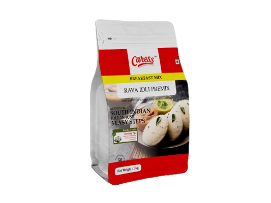 Caress Foods Instant Idli Premix | Powder form | Healthy & Tasty| Pack of 1 kg |