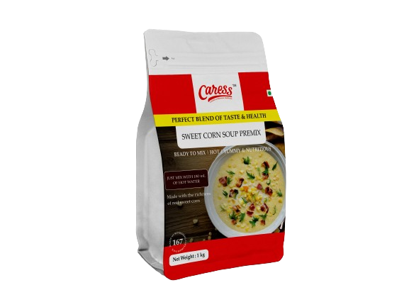 Caress Foods Instant Sweet Corn Soup Premix | Powder form | Healthy & Tasty| Pack of 1 kg |