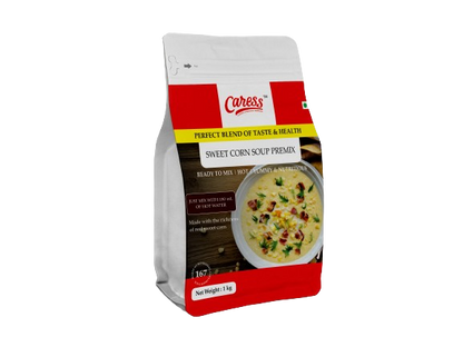 Caress Foods Instant Sweet Corn Soup Premix | Powder form | Healthy & Tasty| Pack of 1 kg |